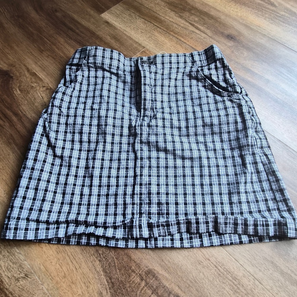 Hollister Ultra‎ High-Rise Plaid Mini Skirt Black White Gingham Small Preppy Y2K